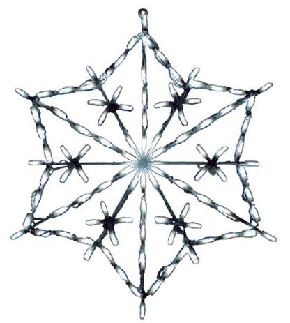 Pantalla LED Copo de Nieve Hexagonal - Blanco (30")