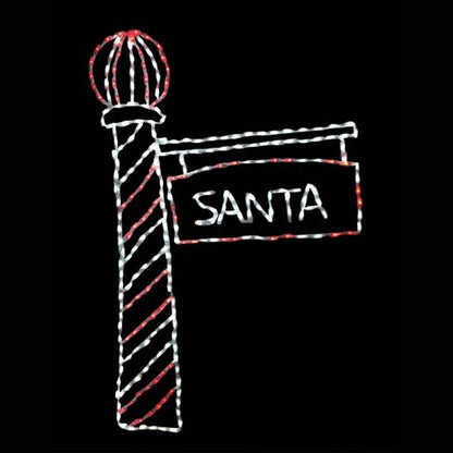 Poste de luz de Papá Noel con pantalla LED de señalización (41")