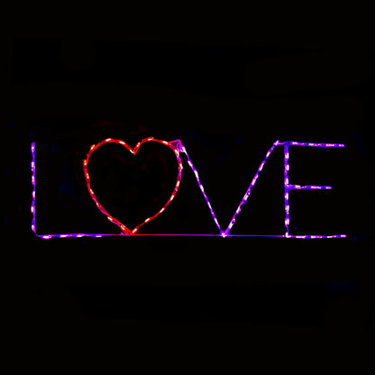 Día de San Valentín Amor con Pantalla LED de Corazón - Morado