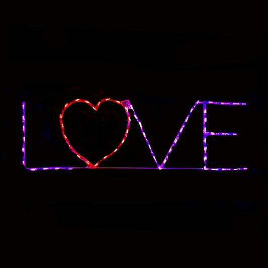 Día de San Valentín Amor con Pantalla LED de Corazón - Morado