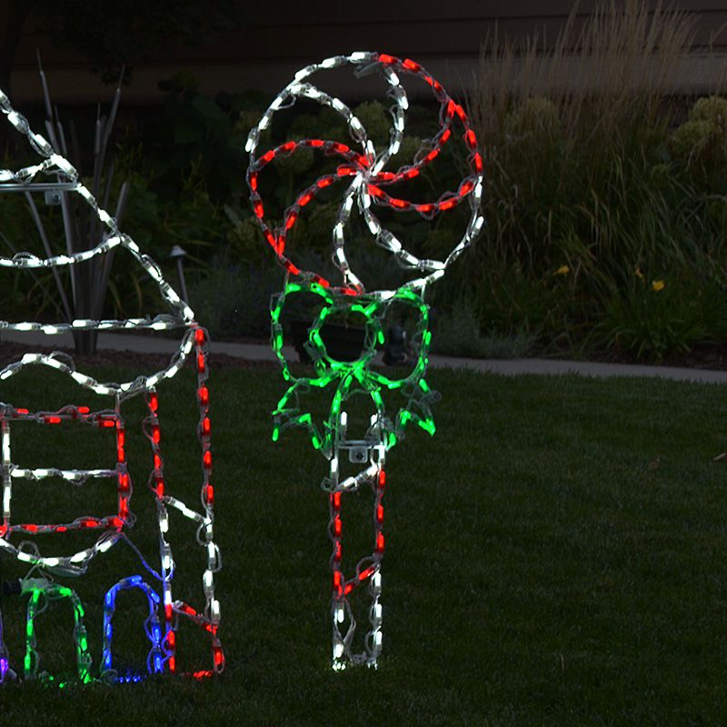 Pantalla LED Lollipop - Rojo Verde y Blanco