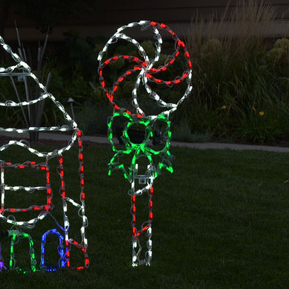 Pantalla LED Lollipop - Rojo Verde y Blanco