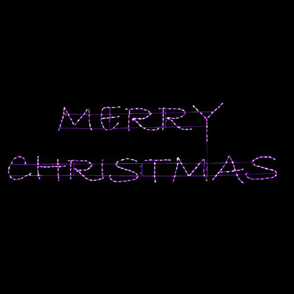 Letrero LED "Feliz Navidad" con Tipografía Moderna - RGB
