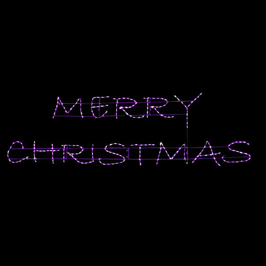 Letrero LED "Feliz Navidad" con Tipografía Moderna - RGB