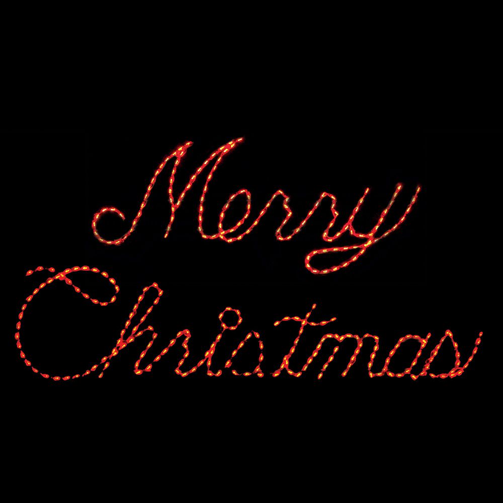 Letrero LED "Feliz Navidad" - Rojo (56")