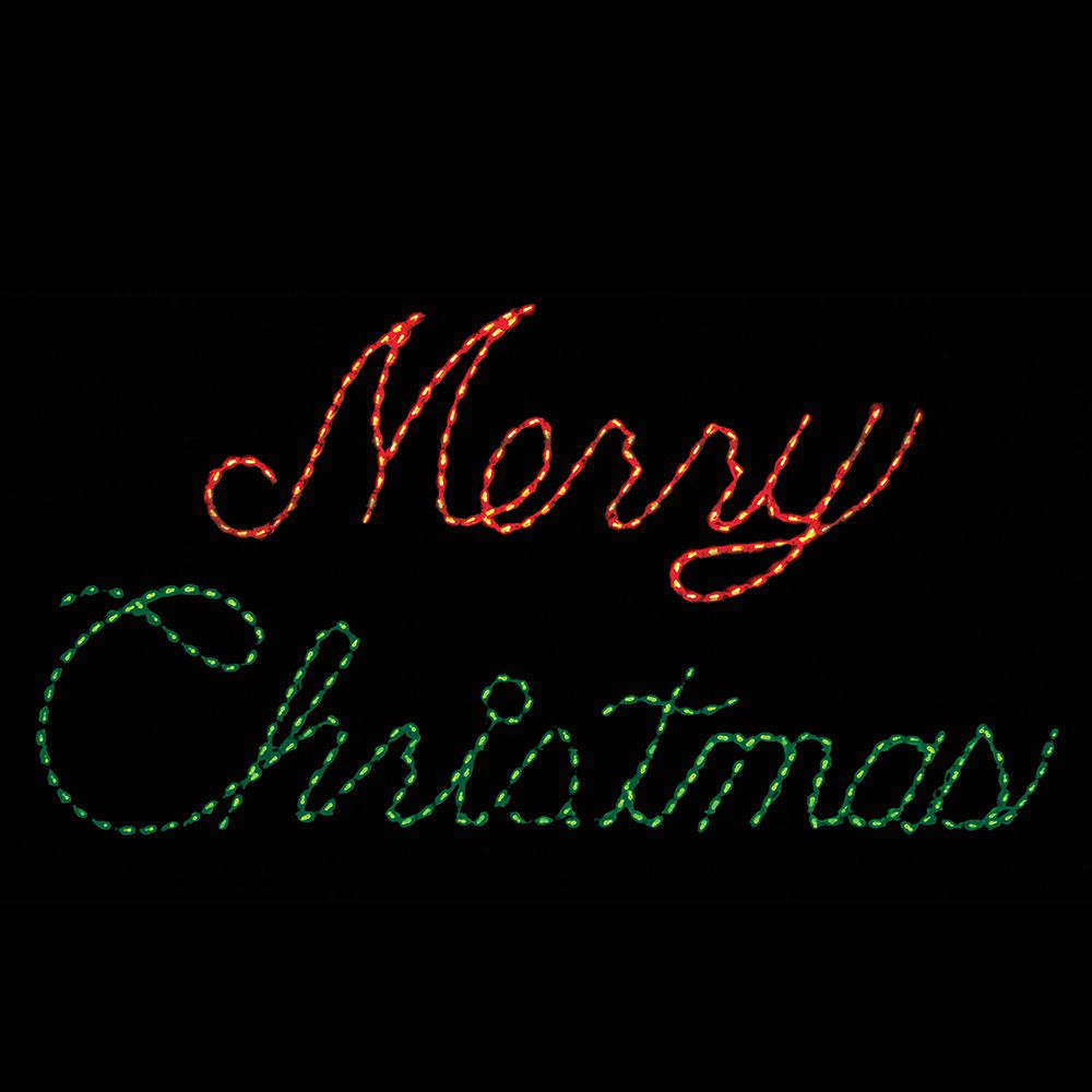 Letrero LED Feliz Navidad - Rojo/Verde (56")