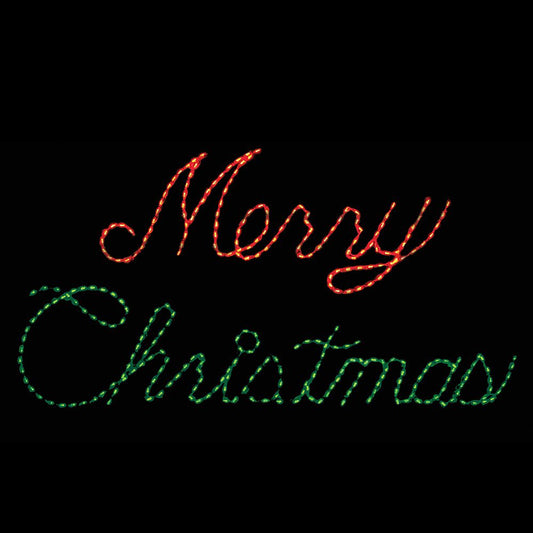 Letrero LED Feliz Navidad - Rojo/Verde (56")