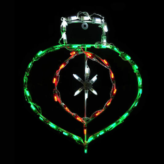 Expositor LED de adorno colgante de cebolla - Rojo y verde