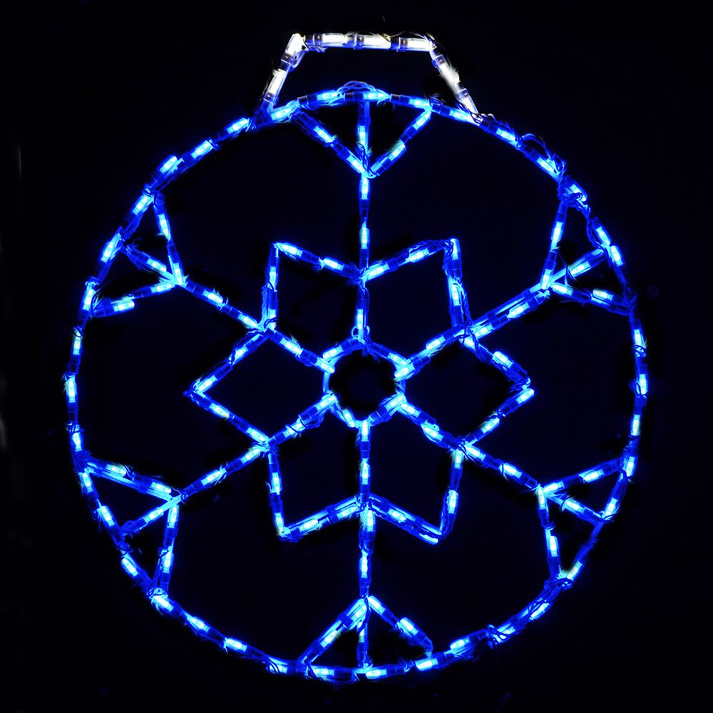 Exhibición de LED en forma de copo de nieve (26")