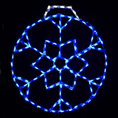 Exhibición de LED en forma de copo de nieve (26")