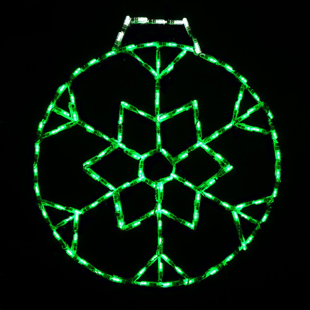 Exhibición de LED en forma de copo de nieve (26")
