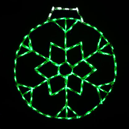 Exhibición de LED en forma de copo de nieve (26")