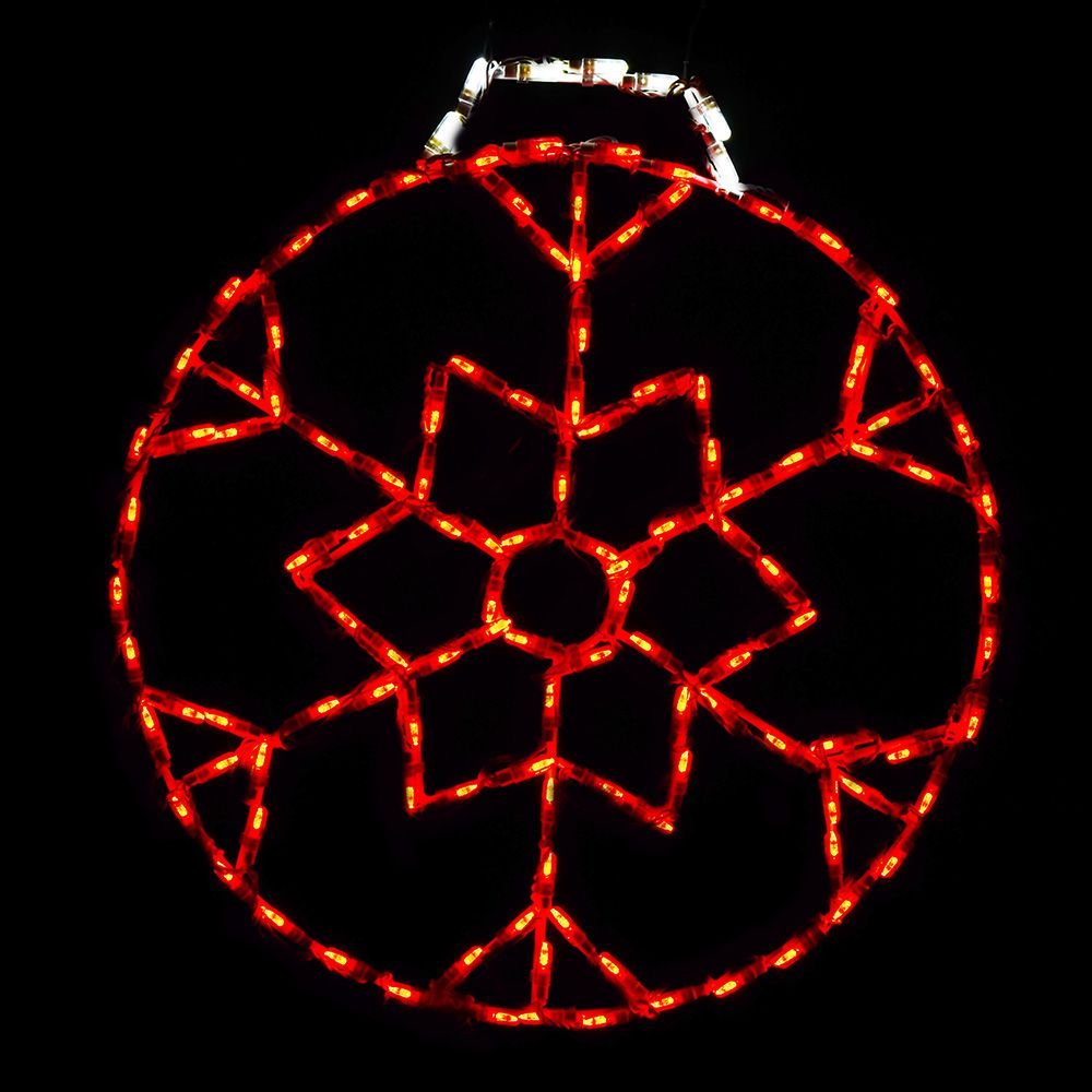 Exhibición de LED en forma de copo de nieve (26")