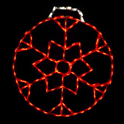 Exhibición de LED en forma de copo de nieve (26")
