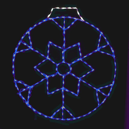 Adorno de copo de nieve con pantalla LED (91 cm)