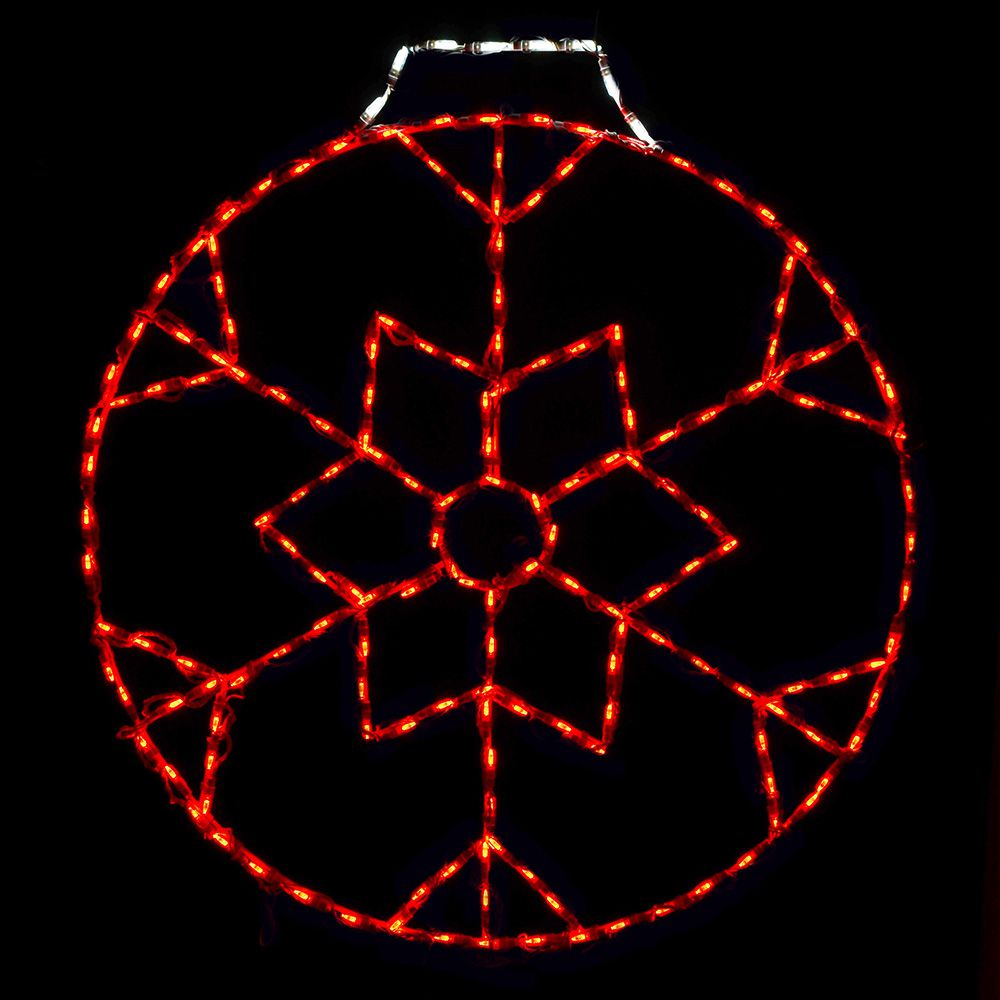 Adorno de copo de nieve con pantalla LED (91 cm)