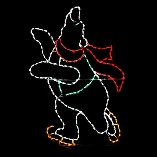 Pantalla LED de oso polar patinador (niño) (45")