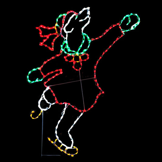 Oso Polar Patinador (Niña) con Pantalla LED (42")