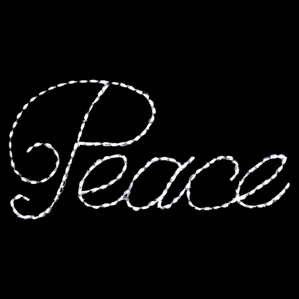 Letrero LED "Peace" - Blanco (52")
