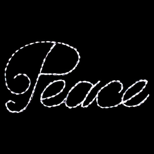 Letrero LED "Peace" - Blanco (52")