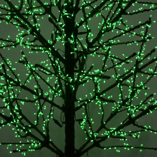 Árbol LED Linden de 8', Tronco Marrón, Luces RGB - Controlado por App