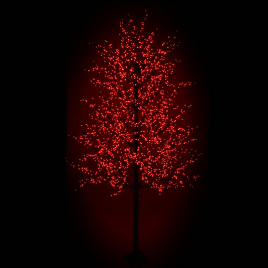 Árbol de tilo LED de 12', tronco marrón, luces RGB - Controlado por aplicación