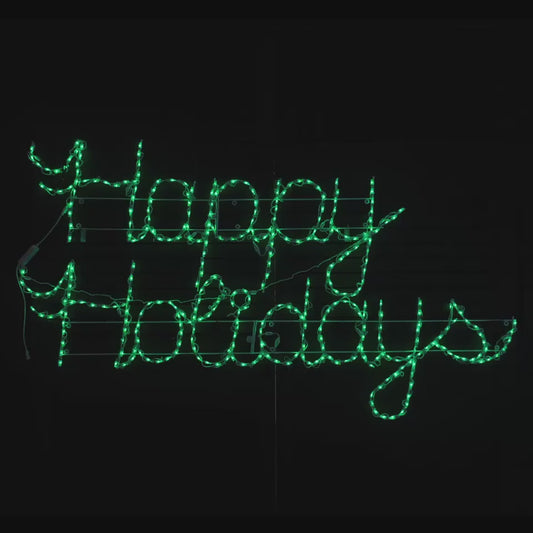Happy Holidays RGB LED Sign - square video