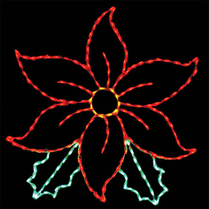 Poinsettia LED luminosa (47")