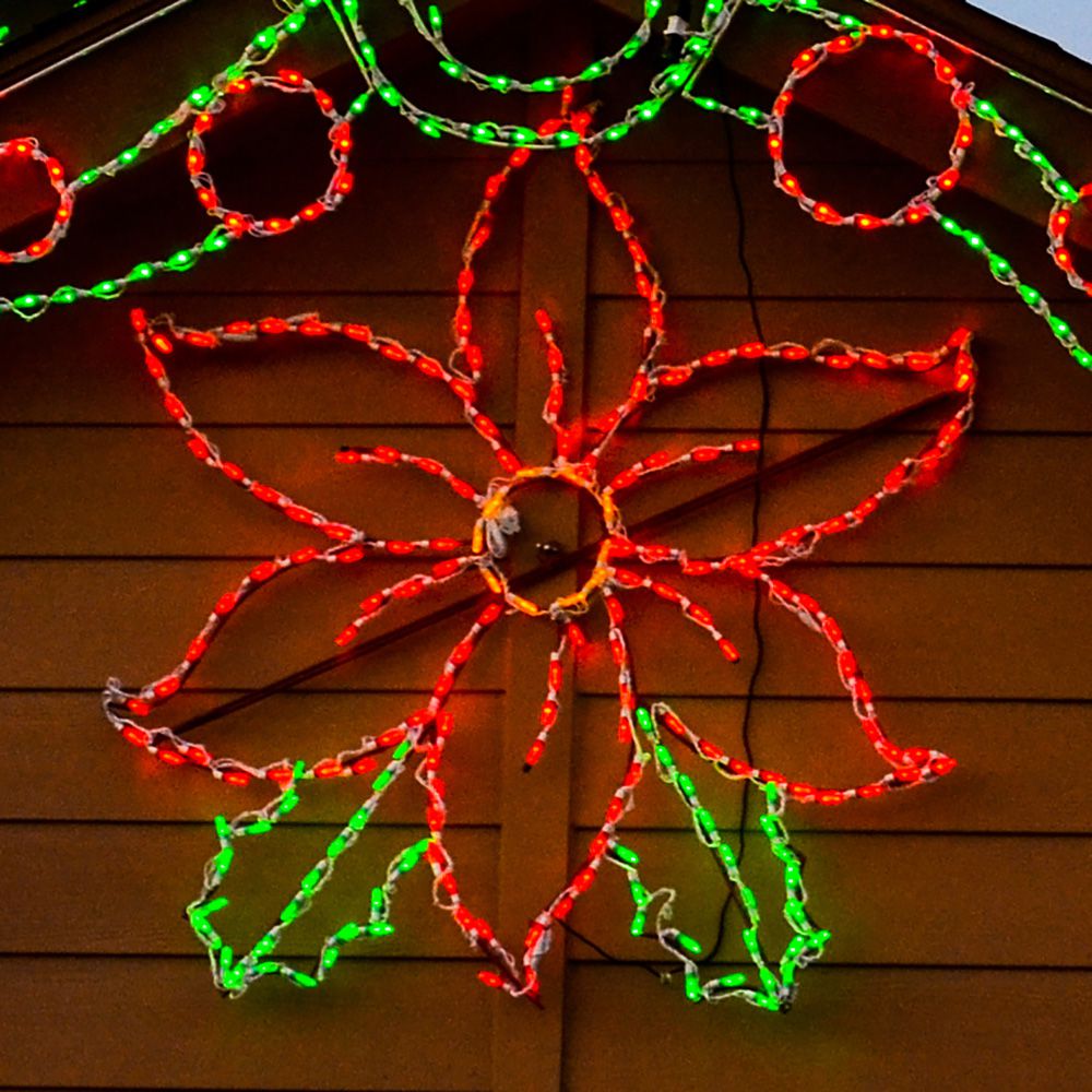 Poinsettia LED luminosa (47")