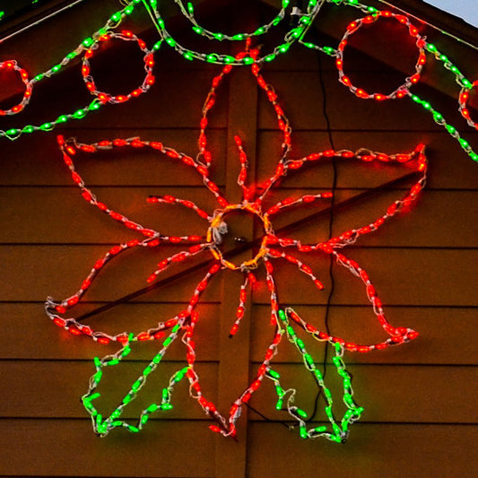 Poinsettia LED luminosa (47")