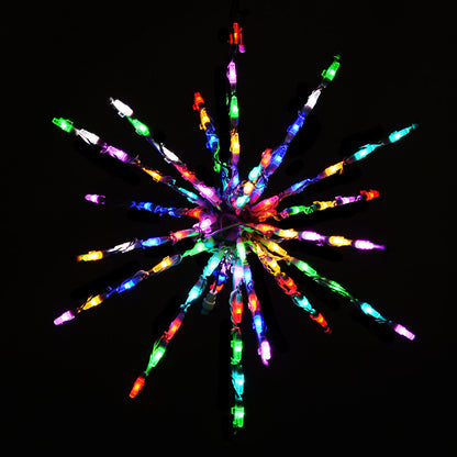 Explosión de estrellas de 24" con luces RGB, controlador multifunción incluido