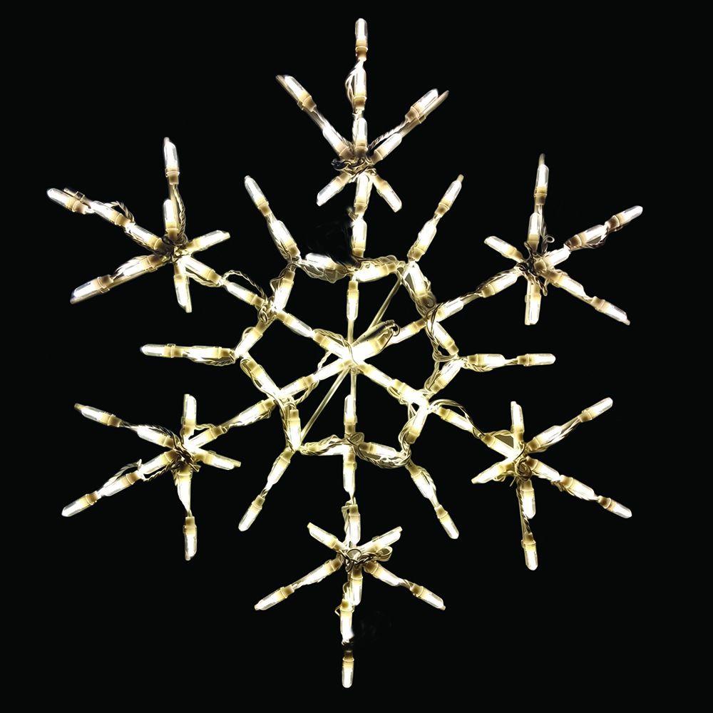 Pantalla LED de copo de nieve Starpoint (30") - Blanco cálido