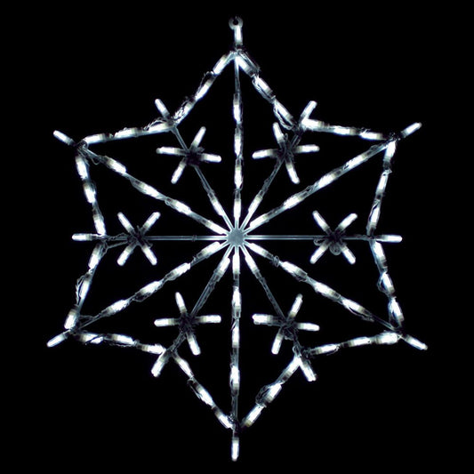 Pantalla LED Copo de Nieve Hexagonal - Blanco (30")