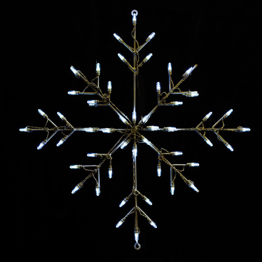 Pantalla LED Copo de Nieve Rama Clásica - Blanca (30")