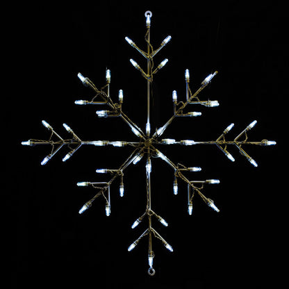 Pantalla LED Copo de Nieve Rama Clásica - Blanca (30")