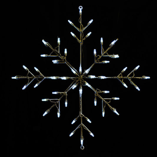 Pantalla LED Copo de Nieve Rama Clásica - Blanca (30")