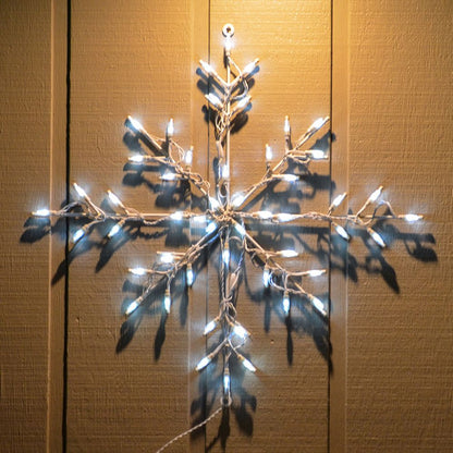 Pantalla LED Copo de Nieve Rama Clásica - Blanca (30")