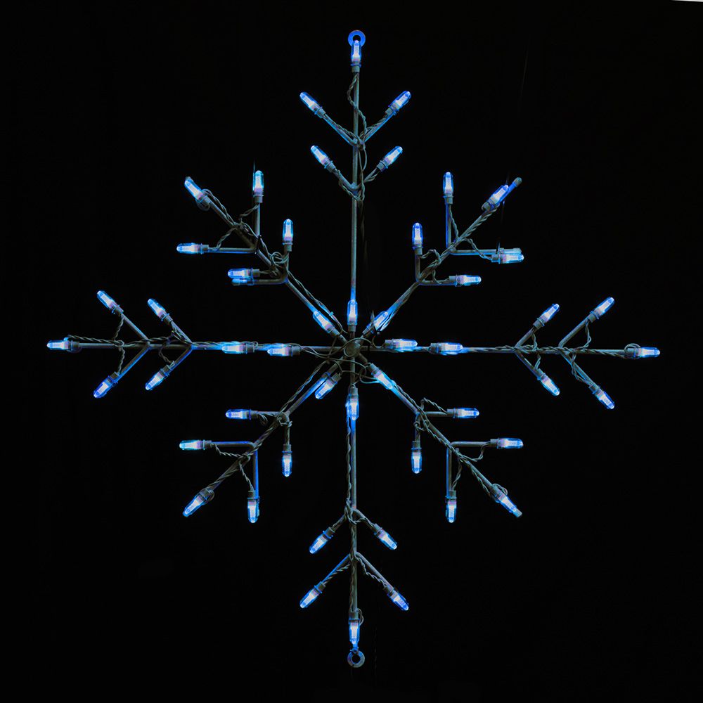 Exhibidor LED de Copo de Nieve - Azul Hielo (61 cm)