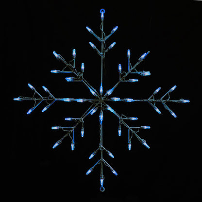 Exhibidor LED de Copo de Nieve - Azul Hielo (61 cm)