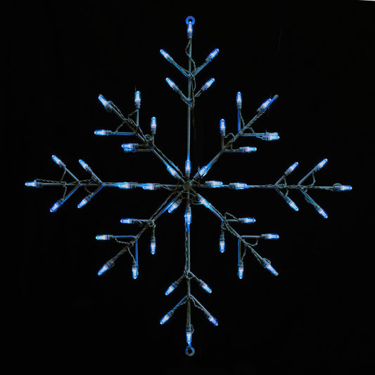Exhibidor LED de Copo de Nieve - Azul Hielo (61 cm)