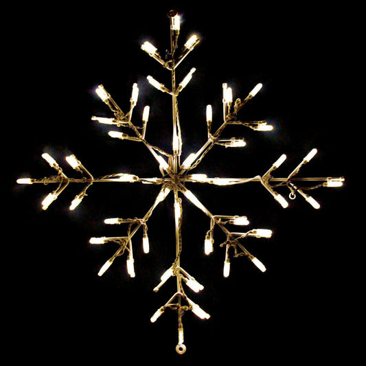 Clásico copo de nieve ramificado LED - Blanco cálido (76,2 cm)