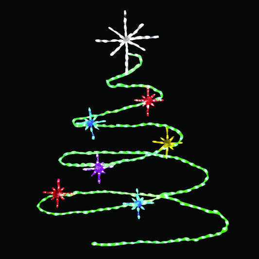 Expositor LED Clásico en Espiral para Árbol de Navidad (54")