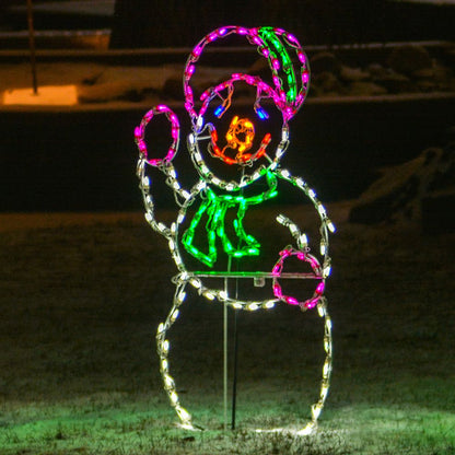 Figura de nieve con pantalla LED