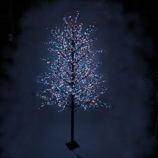 Árbol Tilo LED de 4.5 m, Tronco Marrón, Luces RGB - Controlado por Aplicación