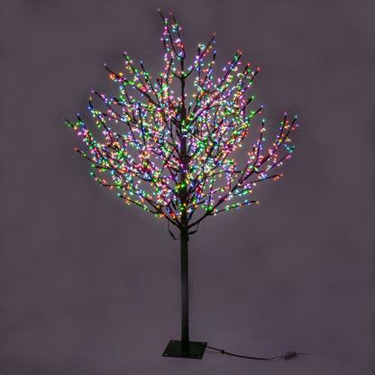 Árbol LED Linden de 8', Tronco Marrón, Luces RGB - Controlado por App