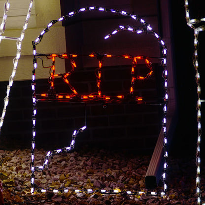 Exhibición LED de Halloween de lápida sepulcral "RIP"
