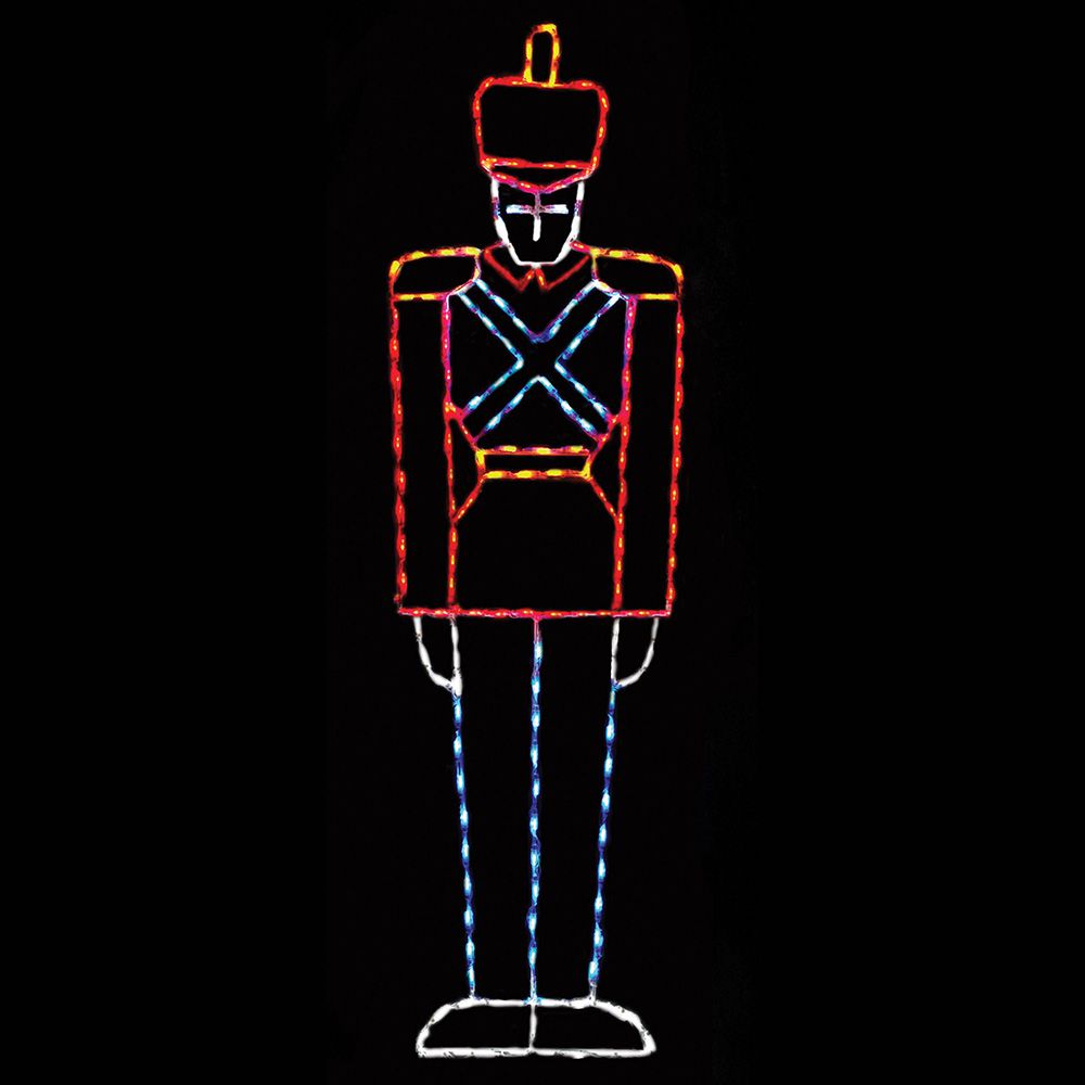 Soldado de juguete alto Cascanueces con pantalla LED (82 pulg.)
