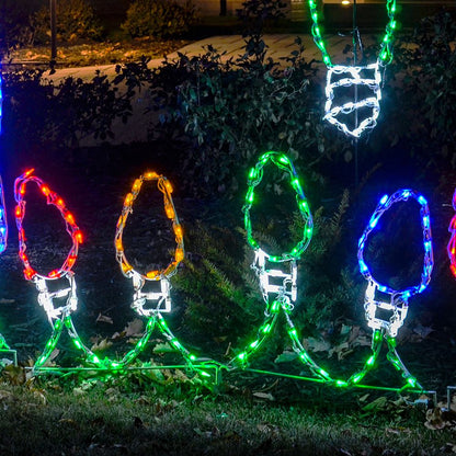 Juego de 4 bombillas gigantes de Navidad con pantalla LED (122 cm x 81 cm)