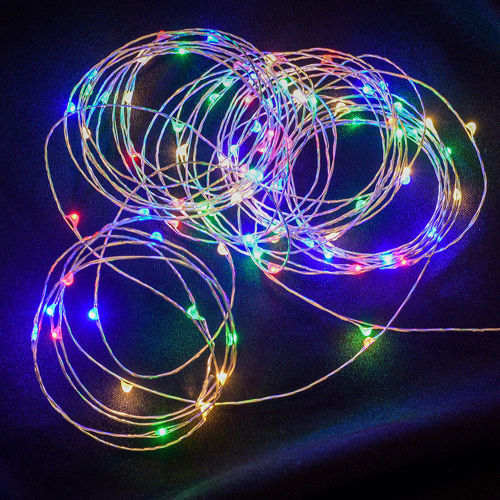 Luces de alambre - 100 bombillas (multicolor)